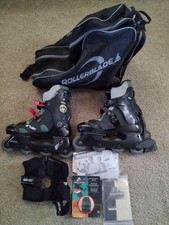 Vintage 90s Bauer In-Line Skates Size 11 W/Manual/Replacement Brake/Pads/Bag