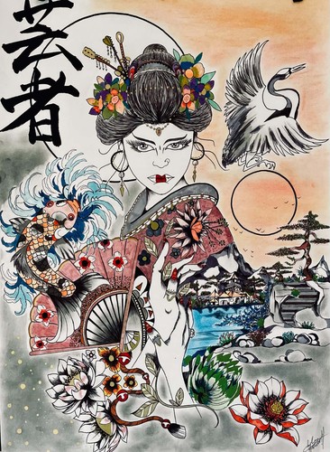 Tableau geisha - tableau,