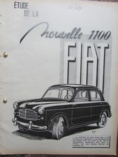 Fiat 1100 étude technique