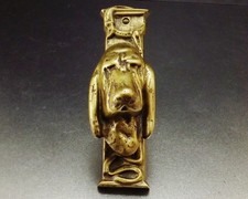 BRONZE DOOR KNOCKER DEPICTING A DOG EARLY 20TH CENTURY