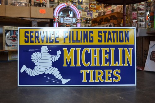 Plaque émaillée michelin - émaillée,