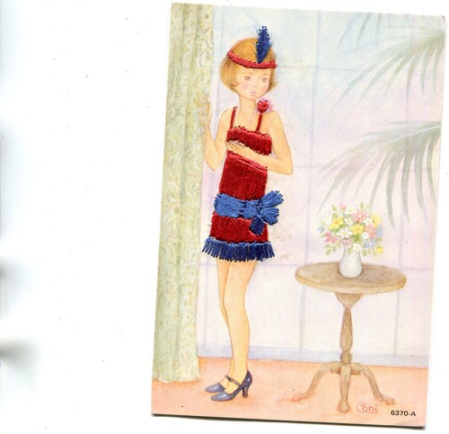 Carte jeune fille - façon, pin