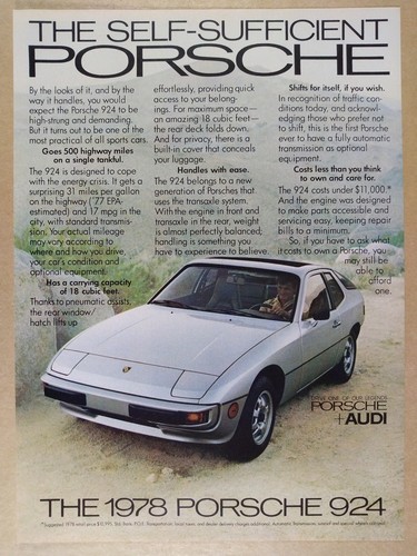 1978 porsche 924 vintage - 1978, print