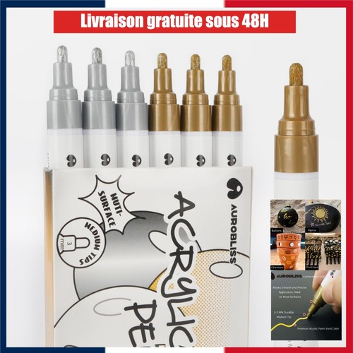Feutres acryliques doré - feutres,