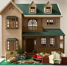 Sylvanian Families Lovely House on the Green Hill Japan Rare Vintage Collectible