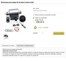 Electrovanne Pour Plaque De Fermeture Tracteur Fendt