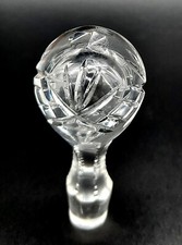 Ancien bouchon carafe flacon liqueur parfum RARE ouvragé Cristal H 73 mm  TBE