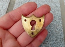 1 ANTIQUE KEY ENTRY LOCK "heart" LOUIS PHILIPPE, BRONZE, FURNITURE N°111C