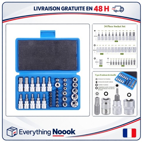 Jeu douilles torx - de,