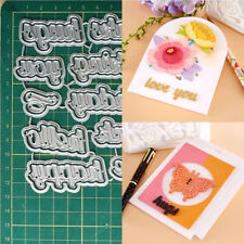 Words Metal Cutting Dies Scrapbooking Paper Crafts Embossing Stencils Mould Cut