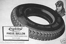 1927 ADVERTISEMENT ENGLEBERT OFFERS YOU HIS BALLOON TIRES HEELS & RODS