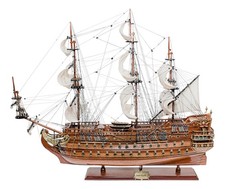 Navire de guerre - San Felipe Maquette de bateau en bois/métal 75 x 64 cm