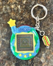 Tamagotchi Connection Bandai V4.5 Blue Globe w/Charm, 2004, WORKS, NEW BATTERY
