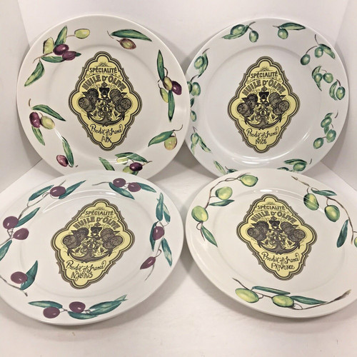 Olive dessert salad plates - olive,