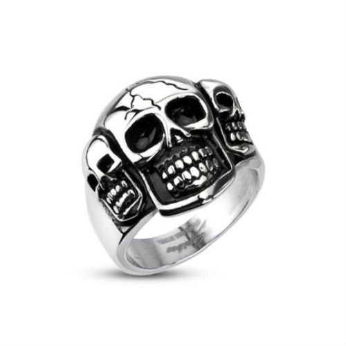 Bague chevaliere homme acier - bague,