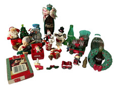 Coca Cola Lot Of Collectible 1990's Christmas Ornaments Playing Cards Decor-S3