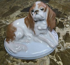 Rosenthal Cavalier King Charles Spaniel Figurine 3” Germany F. Diller 1914-1915