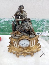 ANCIENNE PENDULE GARNITURE DE CHEMINEE EN BRONZE 19 EME