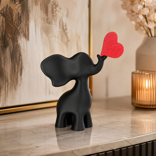 éléphant cœur rouge - Éléphant,
