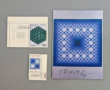 Carte signée par VASARELY +