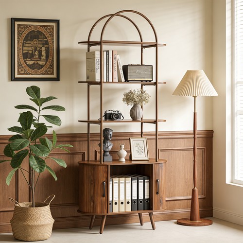 Tall arched bookshelf tier - tall, bookshelf,