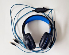 Gaming Headsets Bass Stereo Over-Head Earphone Casque Blue