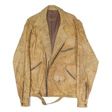 Veste Cuir Synthétique Beige
