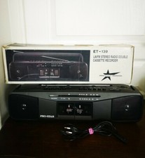 Vintage PROSTAR ET-139 Double Cassette Radio Enregistreur Stereo GO/FM