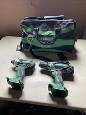 Hitachi 18V Cordless DS18DGL Drill / WH18DGL Impact Driver W Bag CLEAN