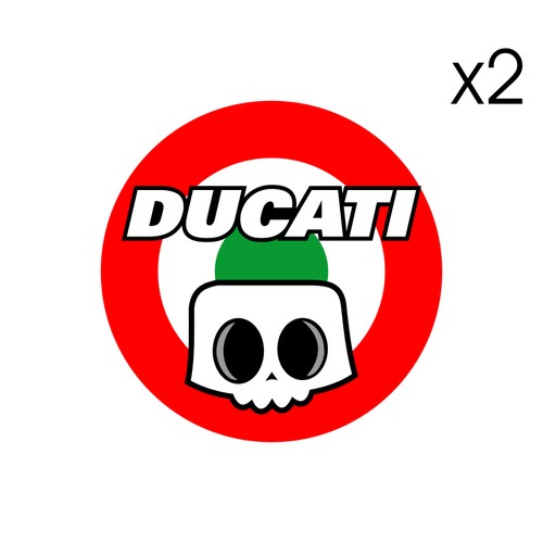 Stickers skull ducati italia - stickers,