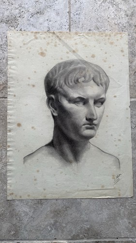 Grand dessin académie fusain - grand,
