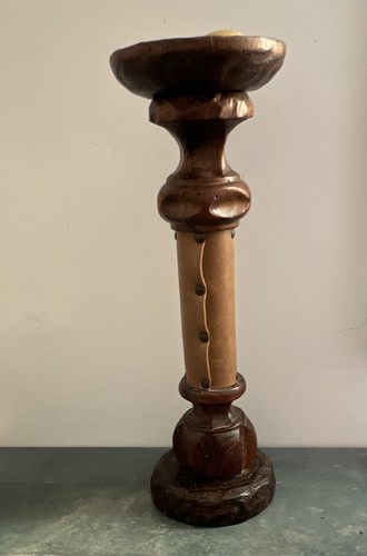 Bougeoir chandelier bois - bougeoir,