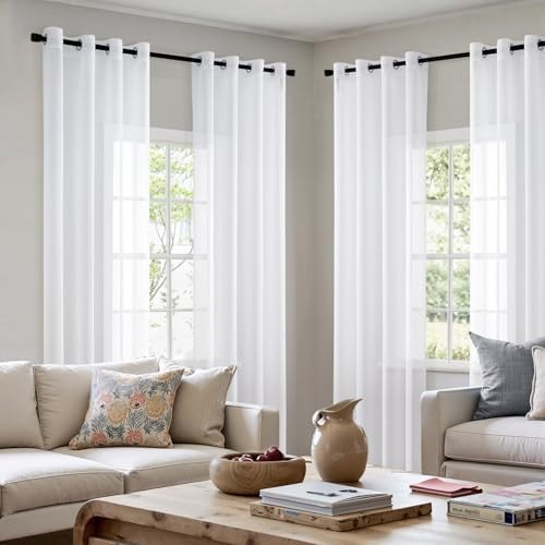 Rideaux voilage blanc 140x290 - voilage,