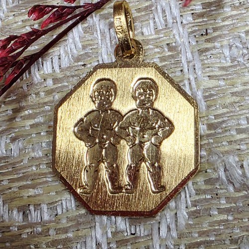 Pendentif gémeaux vintage - pendentif,