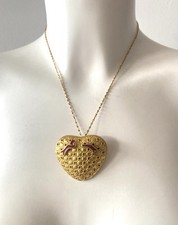 Vivienne Westwood Pendentif Cœur Plaqué Vintage Couture jewelry necklace Bijoux