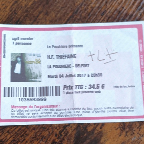 Dédicace thiéfaine - h.f.,