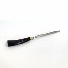 Aiguiseur Affuteur Couteaux Manche Noir En Bakélite Acier Vintage