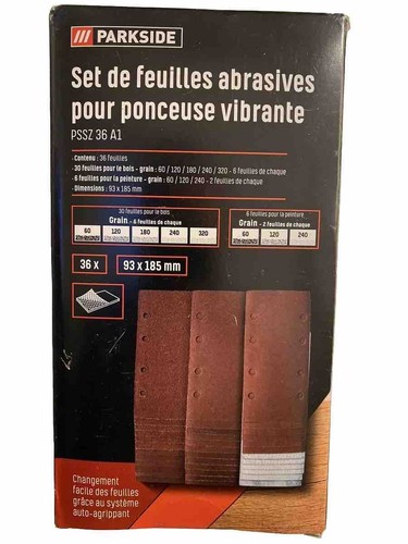 Feuilles abrasives parkside - feuilles,