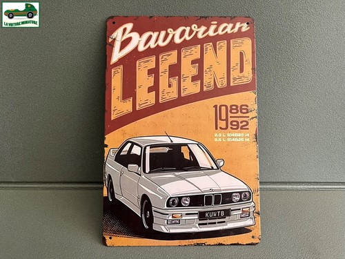 Plaque métal voiture bavarian - voiture,