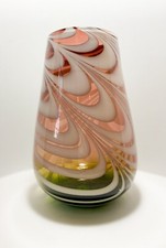 SIA Hand Blown Art Glass Vase