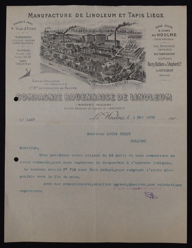 Facture houlme 1905 - facture,