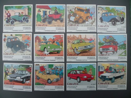 Série autocollants tintin - 12,