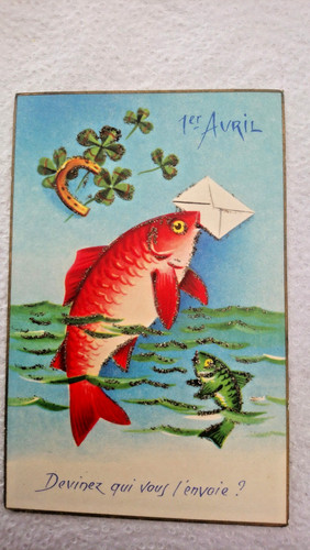 Cpa fantaisie 1er avril - 1er, /