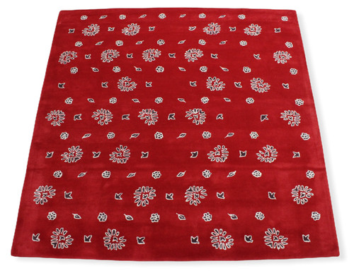 Rouge tapis 200x200 - tapis, 100%