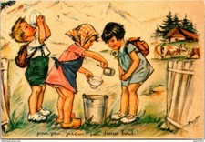 26629 cpm illustrator Germaine Bouret - Estialescq - collection des Vallées Pyr