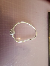 bracelet maille serpent  fermoir cœur 19.5 cm