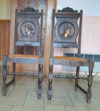 Chaises bretonnes en bois et