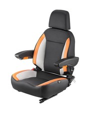 VEVOR Siège de Chariot Élévateur Tracteur avec Ceinture de Sécurité Appui-tête