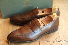 Crockett & Jones Sydney Brown Leather Loafers Shoes Men's UK 12.5 E EU 46.5