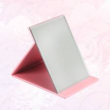 Grand Miroir de maquillage en cuir PU rose Desktop Mirror pliant outils de